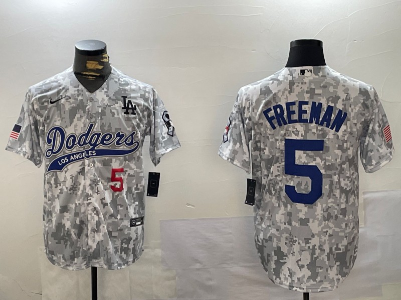 Men's Los Angeles Dodgers #5 Freddie Freeman 2024 Arctic Camo Limited Stitched Baseball Jerseys