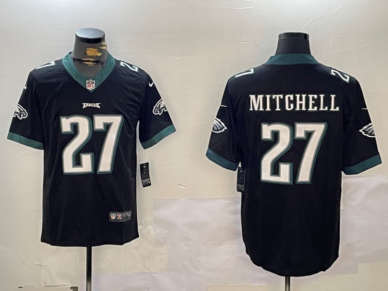 Men's Philadelphia Eagles #27 Quinyon Mitchell Black Vapor Limited Nike Stitched NFL Jersey