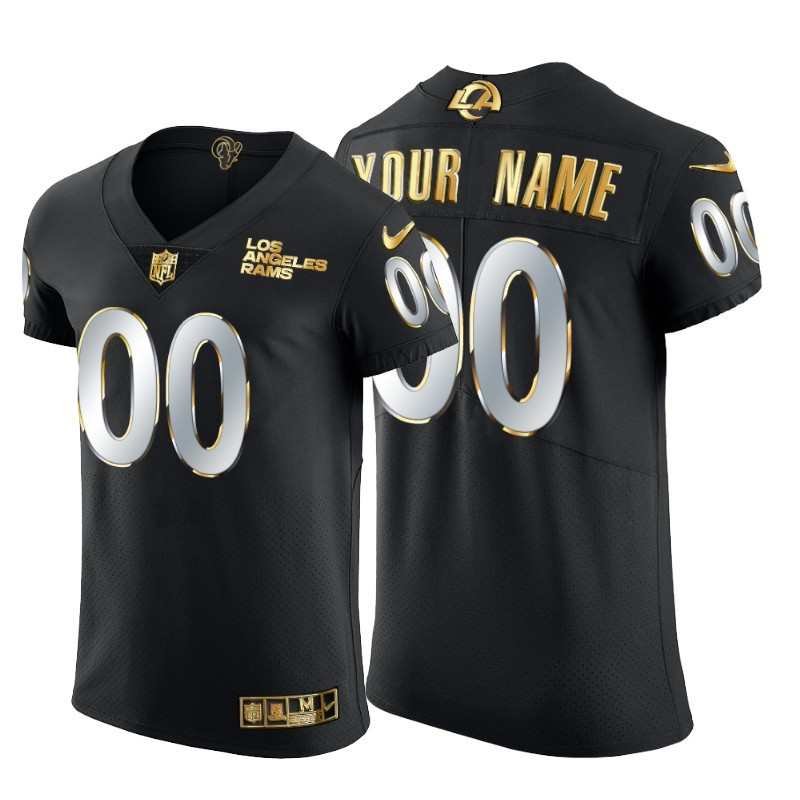 Los Angeles Rams Customized Men's Nike Black Edition Vapor Untouchable Elite NFL Jersey