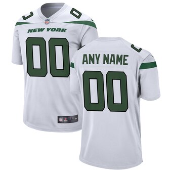 Men's Nike New York Jets Customized Vapor Limited White Game NFL Jersey