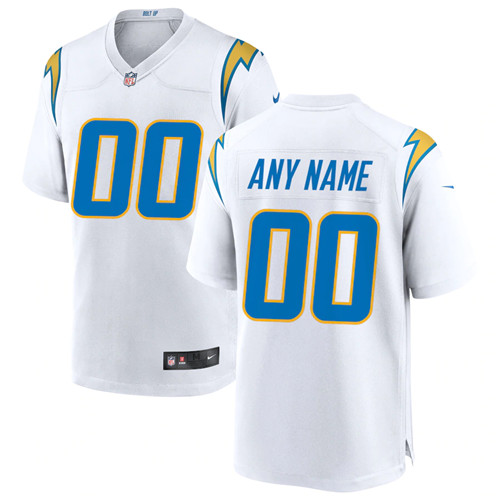 Customized Men's Nike Los Angeles Chargers Game White NFL Jersey