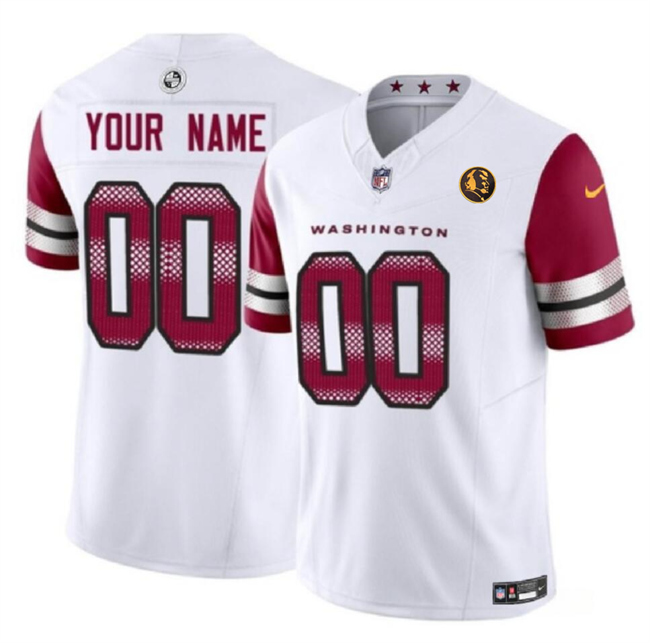 Men's Washington Commanders Customized White 2023 F.U.S.E. With John Madden Patch Vapor Limited Stitched Football Jersey