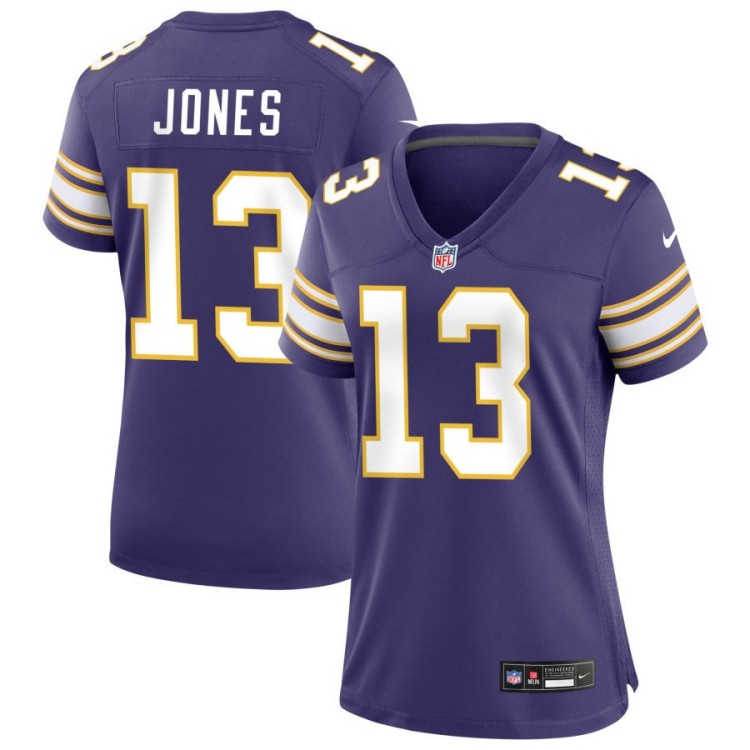 Women's Minnesota Vikings #13 Daniel Jones Purple Alternate Classic NFL Nike Game Jersey