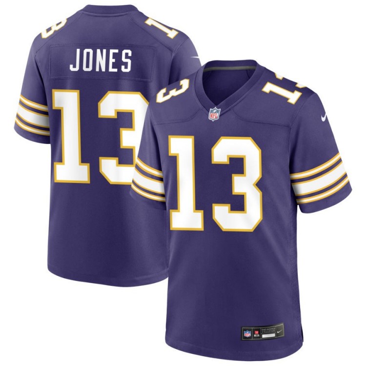 Men's Minnesota Vikings #13 Daniel Jones Purple Alternate Classic NFL Nike Game Jersey