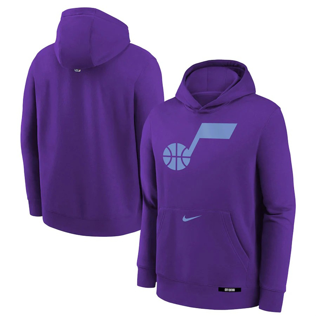 Men's Utah Jazz Purple 2024-25 City Edition Fleece Club Pullover Hoodie