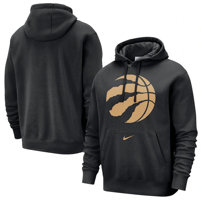 Men's Toronto Raptors Black 2024-25 City Edition Essential Club Pullover Hoodie