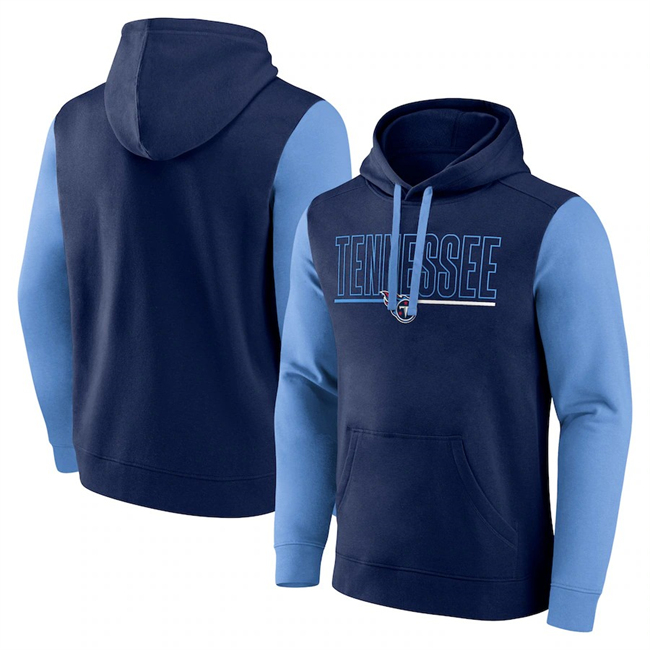 Men's Tennessee Titans Navy Blue Outline Pullover Hoodie