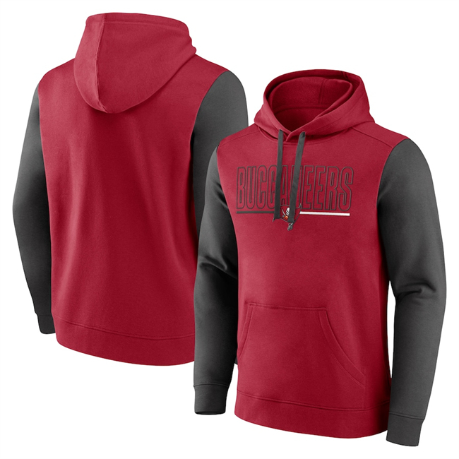 Men's Tampa Bay Buccaneers Red Pewter Outline Pullover Hoodie