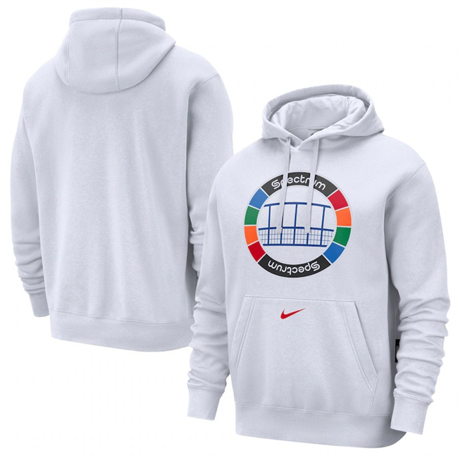 Men's Philadelphia 76ers White 2024-25 City Edition Essential Club Pullover Hoodie