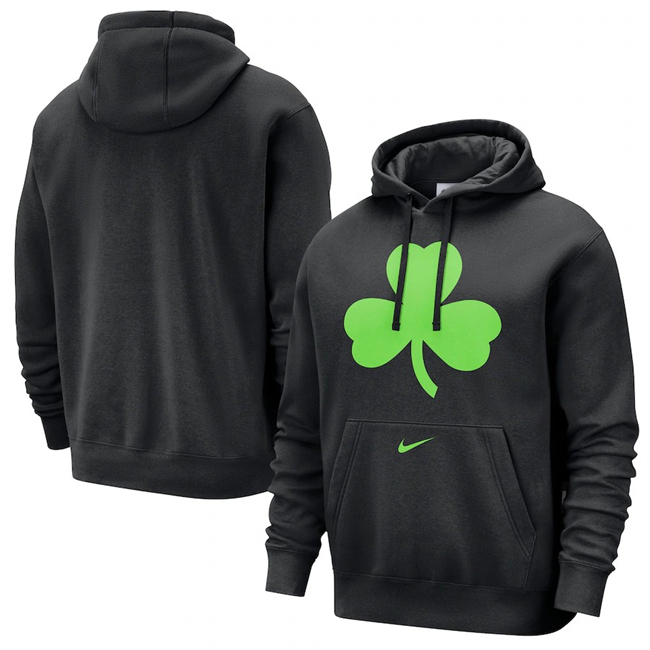 Men's Boston Celtics Black 2024-25 City Edition Essential Club Pullover Hoodie