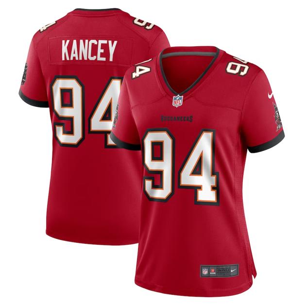 Women's Tampa Bay Buccaneers #94 Calijah Kancey Red Game Football Stitched Jersey