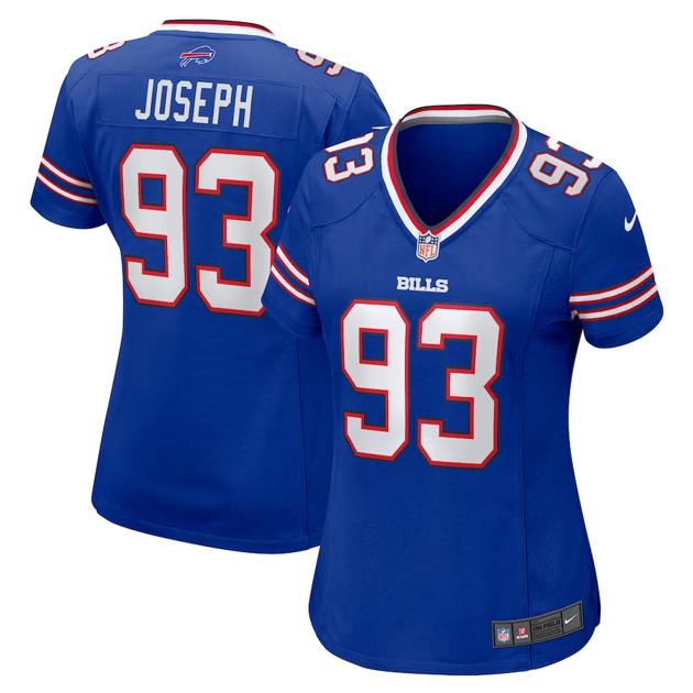 Women's Buffalo Bills #93 Linval Joseph Royal Game Football Stitched Jersey