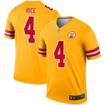 Youth Kansas City Chiefs #4 Rashee Rice Vapor Limited Inverted Legend Nike NFL Stitched Jersey Gold