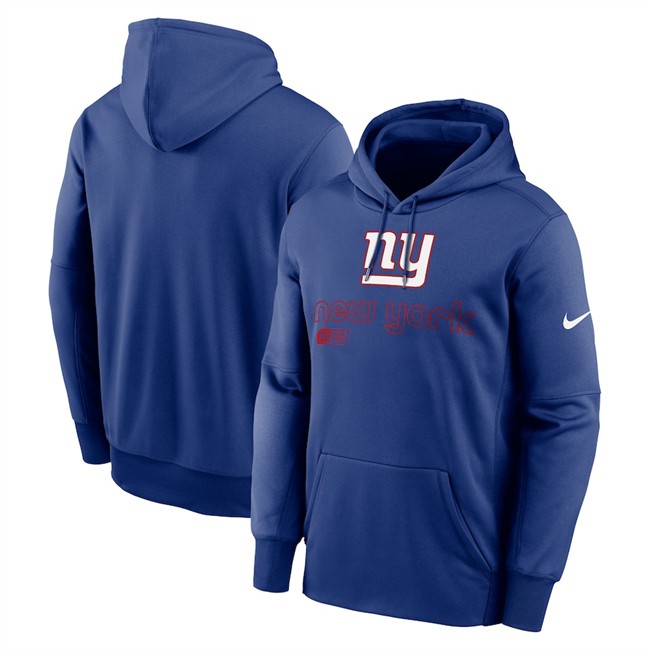 Men's New York Giants Royal Performance Pullover Hoodie