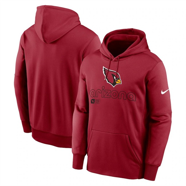 Men's Arizona Cardinals Red Performance Pullover Hoodie