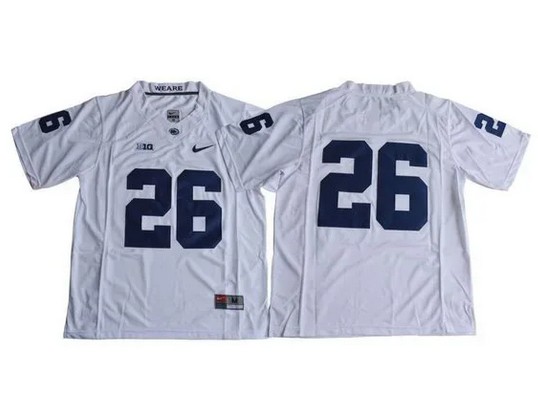 Youth Penn State Nittany Lions #26 Saquon Barkley White Without Name Stitched College Football Jersey