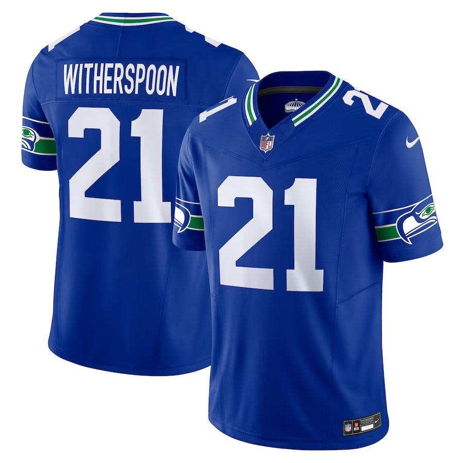 Men's Seattle Seahawks #21 Devon Witherspoon Roya Alternate Vapor F.U.S.E. Limited Jersey