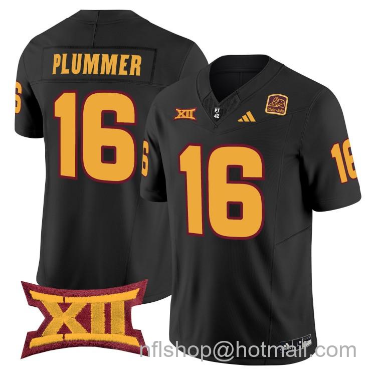 Men's Adidas Arizona State Sun Devils #16 Jake Plummer Black 2025 F.U.S.E. Vapor Limited College Big 12 Stitched Football Jersey