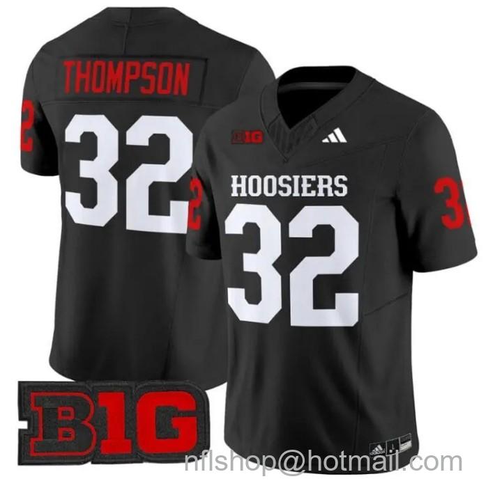 Men's Adidas Anthony Thompson Jersey #32 Indiana Hoosiers Vapor Limited College Football Stitched Black