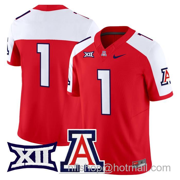 Men's Nike Arizona Wildcats #1 F.U.S.E. Vapor Limited College Football Red Alternate Stitched Jersey