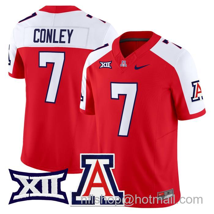 Men's Nike #7 Quali Conley Jersey Arizona Wildcats F.U.S.E. Vapor Limited College Football Red Alternate Stitched