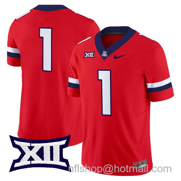 Men's Nike Arizona Wildcats #1 F.U.S.E. Vapor Limited College Football Red Stitched Jersey