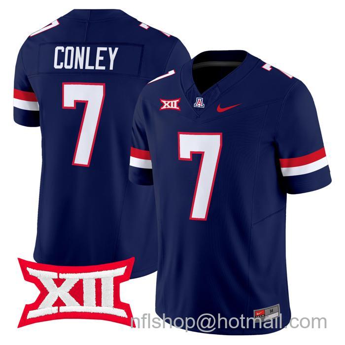 Men's Nike #7 Quali Conley Jersey Arizona Wildcats F.U.S.E. Vapor Limited College Football Navy Stitched