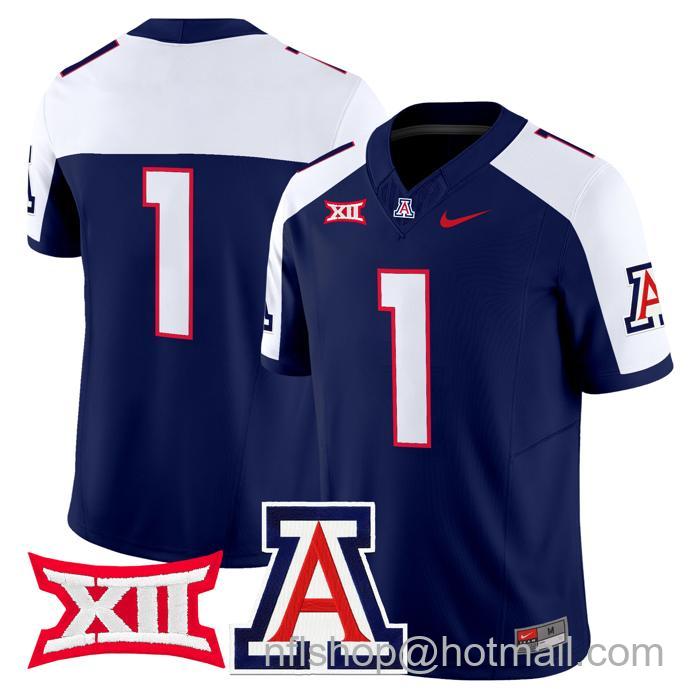 Men's Nike Arizona Wildcats #1 F.U.S.E. Vapor Limited College Football Navy Alternate Stitched Jersey