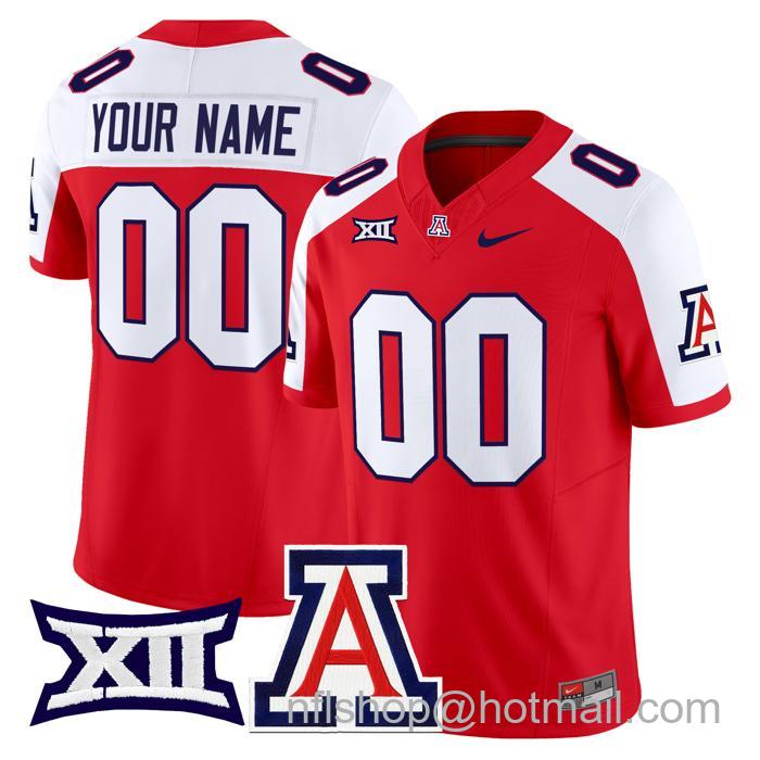 Men's & Youth Nike Custom Arizona Wildcats Jersey Name and Number Stitched F.U.S.E. Vapor Limited College Football Red Alternate