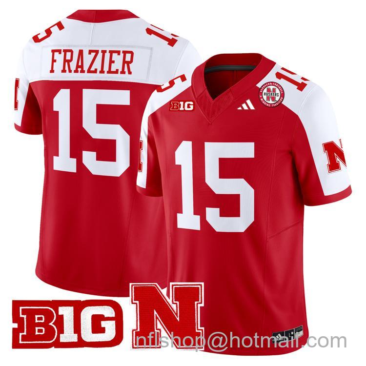 Men's Nebraska Cornhuskers #15 Tommie Frazier Scarlet Alternate Adidas Vapor Limited Stitched College Football Jersey