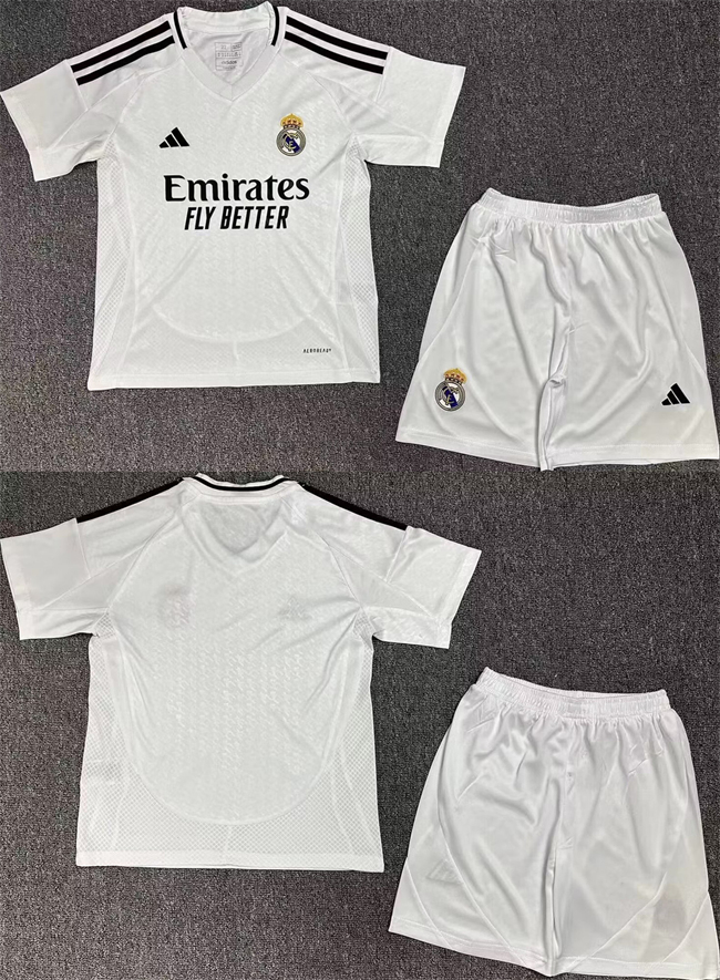 Youth Real Madrid Custom White Soccer Jersey Suit