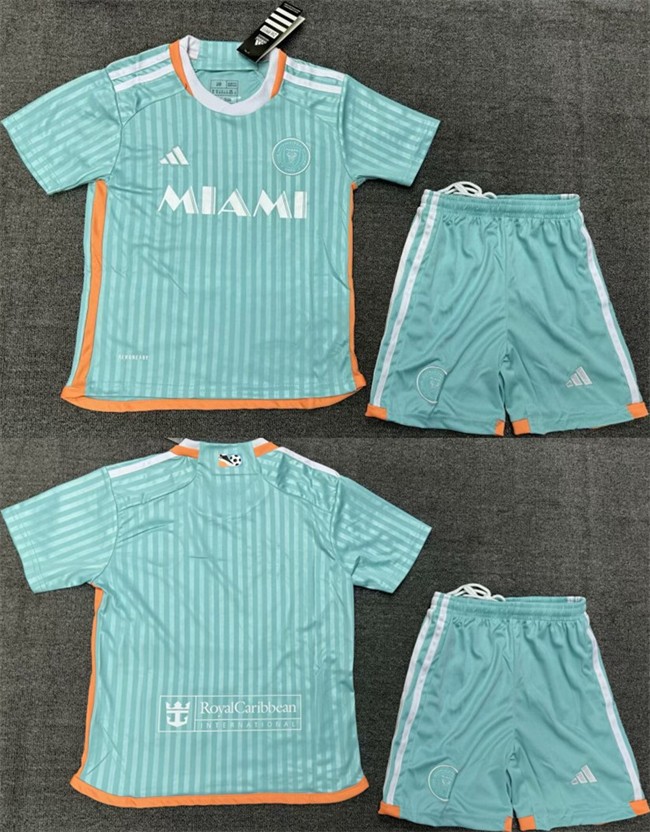 Youth Inter Miami CF Custom Aqua Soccer Jersey Suit