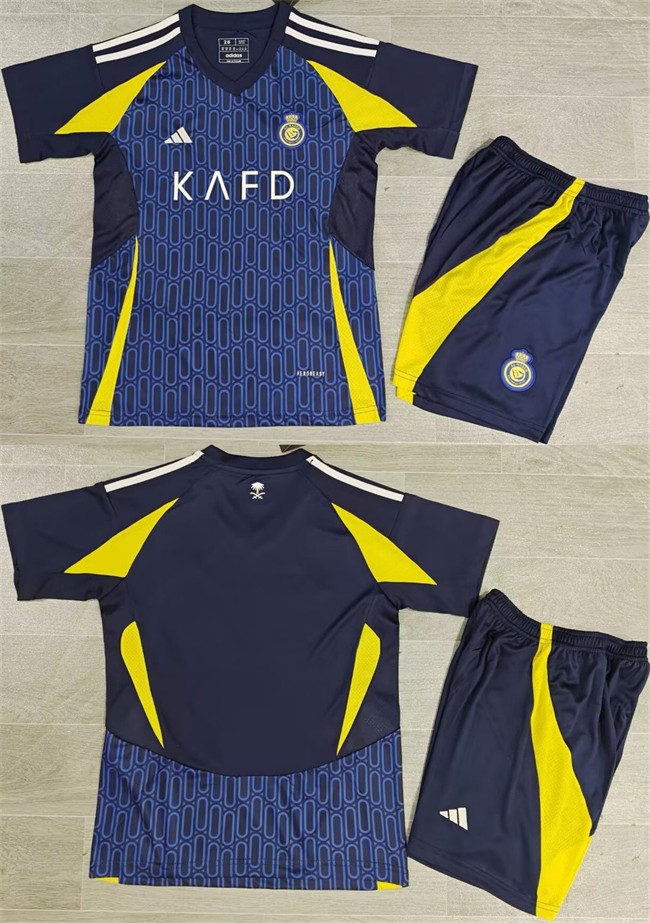 Youth Al Nassr Custom Navy Soccer Jersey Suit