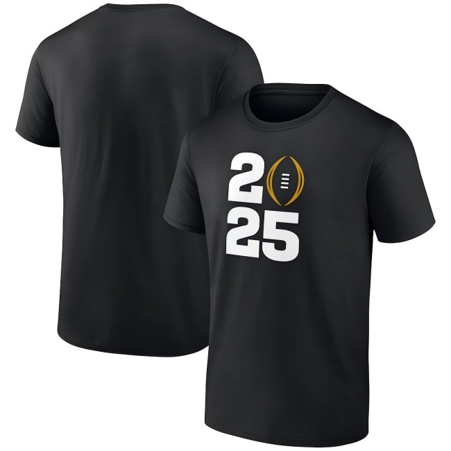 Men's Black College Football Playoff 2025 National Championship Game T-Shirt