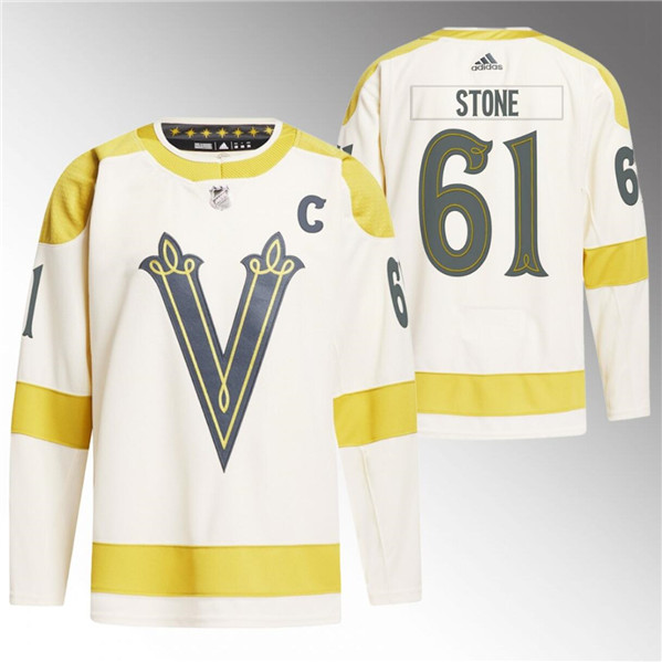 Men's Vegas Golden Knights #61 Mark Stone Cream 2024 Winter Classic Primegreen Stitched Jersey