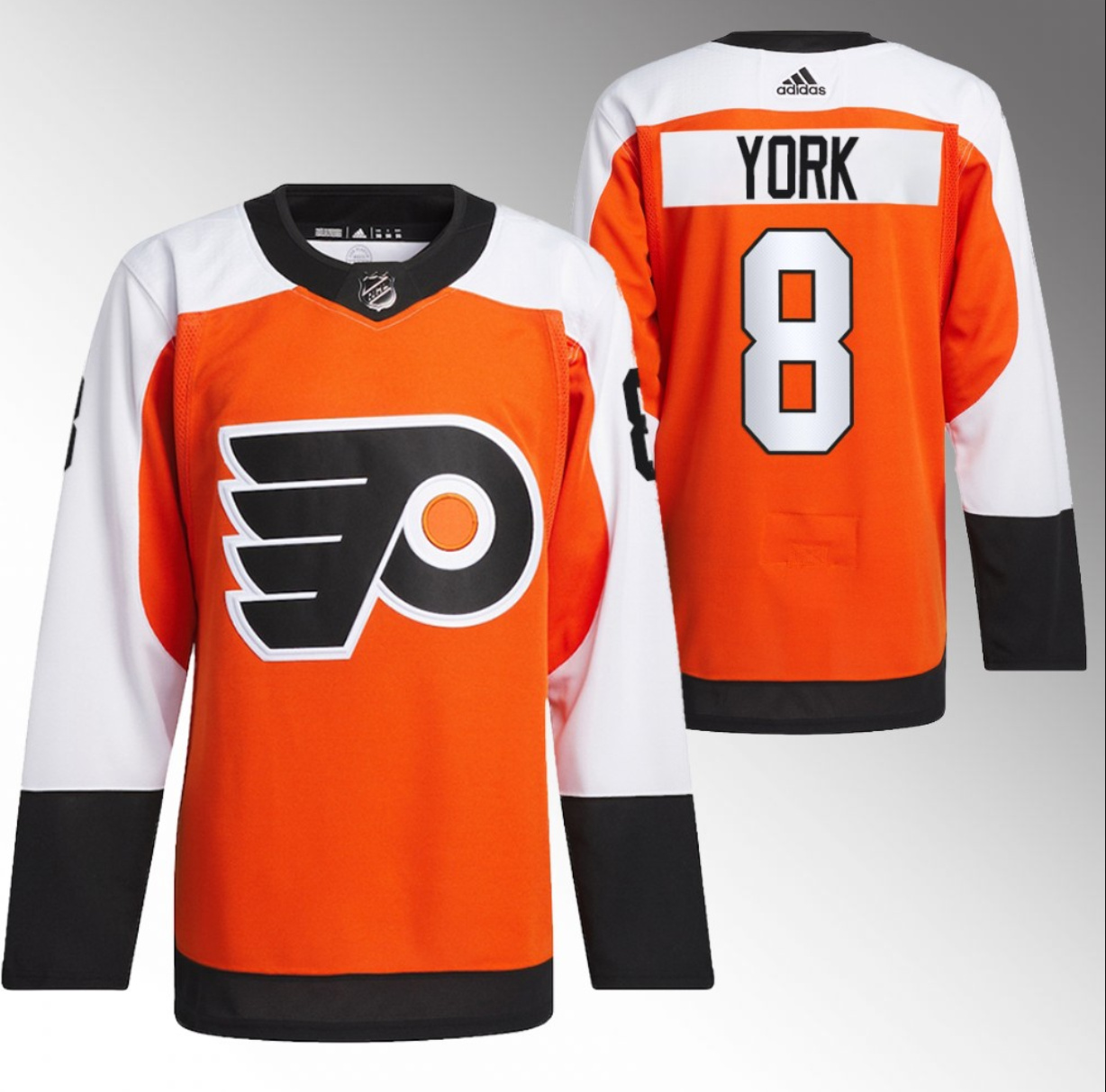 Men's Philadelphia Flyers #8 Cam York 2023-24 Orange Stitched Jersey