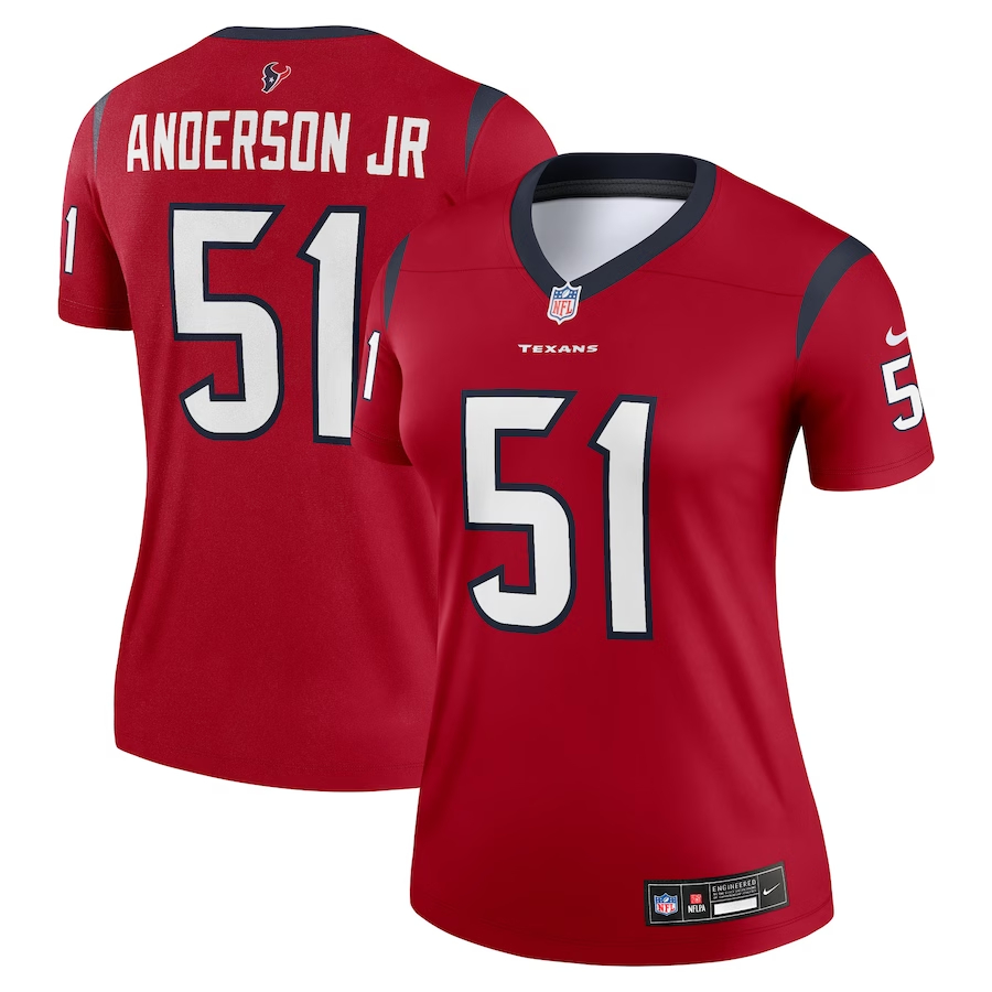 Women's Houston Texans #51 Will Anderson Jr. Red Nike Legend Football Stitched Jersey