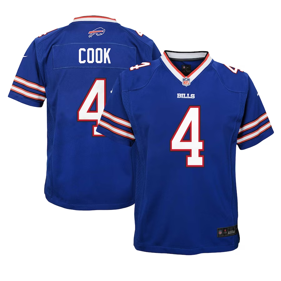 Youth Buffalo Bills James Cook Royal Nike Game Football Stitched Jersey