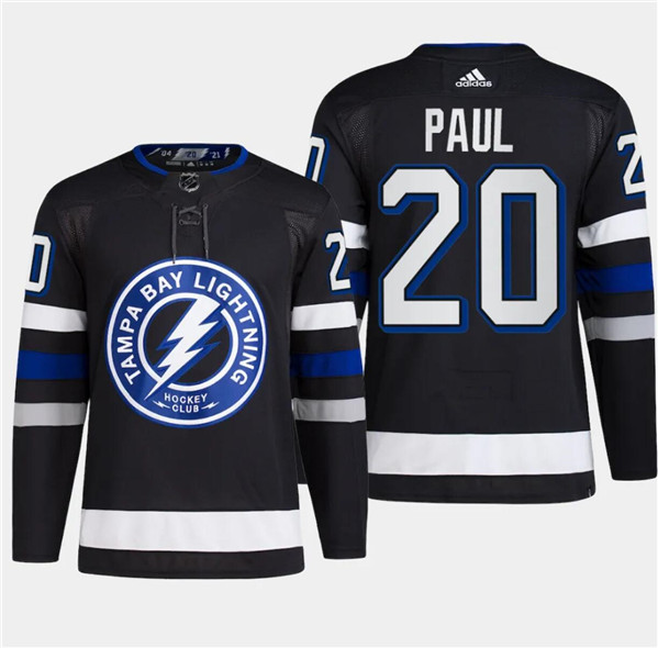 Men's Tampa Bay Lightning #20 Nicholas Paul Black 2024 Stadium Series Stitched Jersey