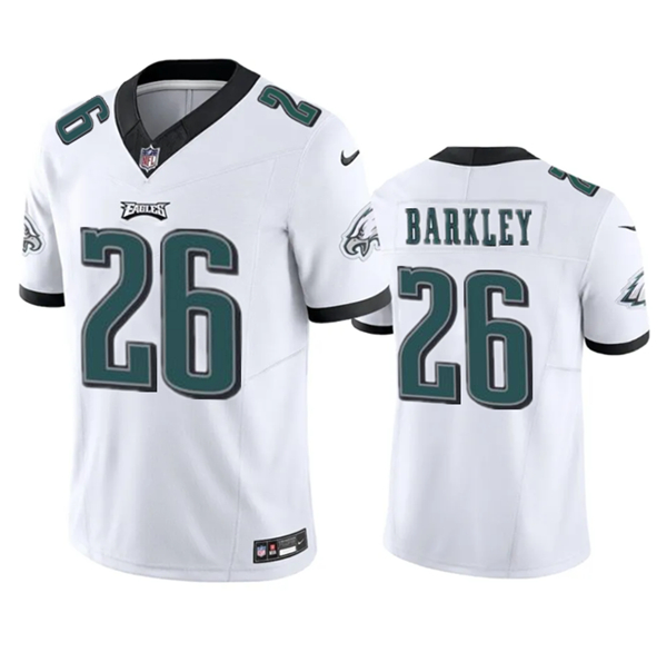 Men's Philadelphia Eagles #26 Saquon Barkley White 2023 F.U.S.E. Vapor Untouchable Limited Football Stitched Jersey