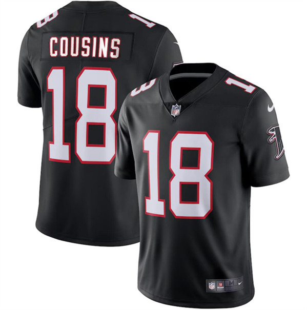 Men's Atlanta Falcons #18 Kirk Cousins Black Vapor Untouchable Limited Football Stitched Jerseys