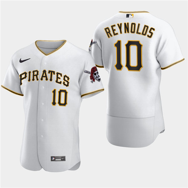 Men's Pittsburgh Pirates #10 Bryan Reynolds Nike White Home FlexBase Jersey