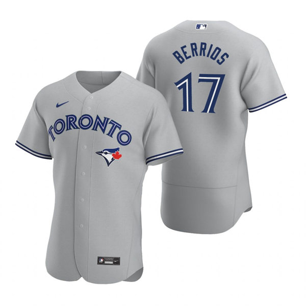 Men's Toronto Blue Jays #17 Jose Berrios Nike Gray Road Flex Base Player Jersey