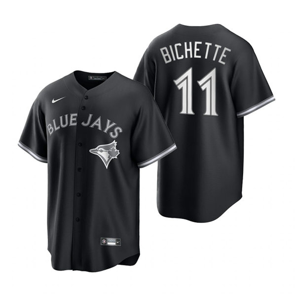 Men's Toronto Blue Jays #11 Bo Bichette Black Stitched MLB Cool Base Nike Jersey