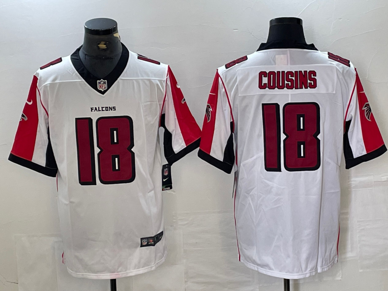 Men's Atlanta Falcons #18 Kirk Cousins New White Vapor Untouchable Limited Stitched Jersey