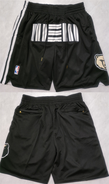 Men's Memphis Grizzlies Black City Edition Shorts (Run Small)