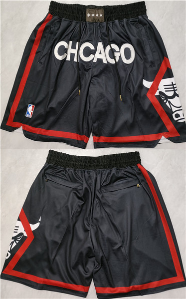 Men's Chicago Bulls Black City Edition Shorts (Run Small)