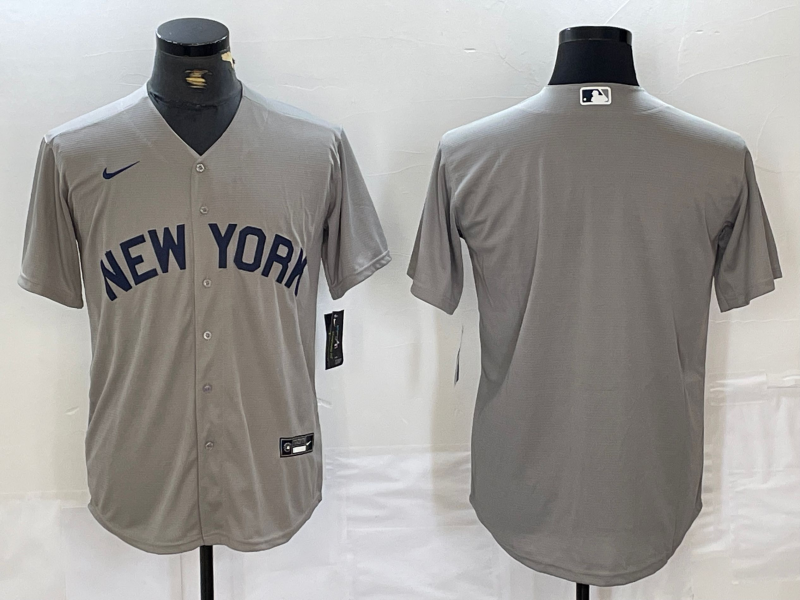 Men's New York Yankees Blank 2021 Grey Field of Dreams Cool Base Stitched Baseball Jersey