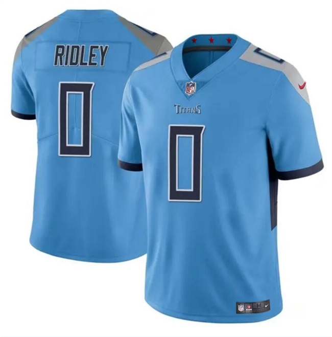 Men's Tennessee Titans #0 Calvin Ridley Blue Vapor Limited Football Stitched Jersey