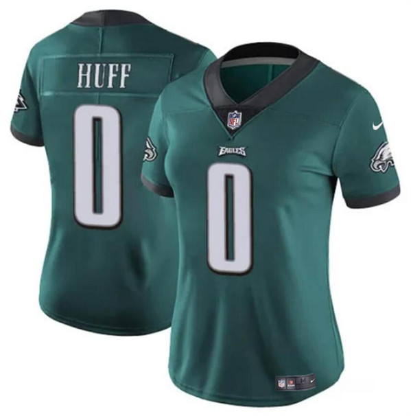 Women's Philadelphia Eagles #0 Bryce Huff Green Vapor Untouchable Limited Football Stitched Jersey(Run Small)